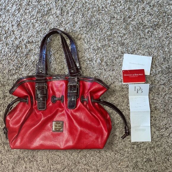 Dooney & Bourke Medium Chiara Handbag Red Brown - Picture 3 of 16